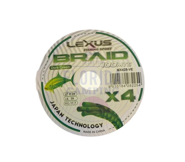 Multifilamento Braid 4X marca Lexus