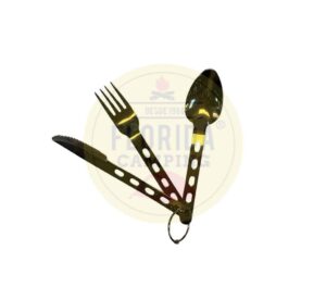 Cubiertos para camping con anilla marca fc