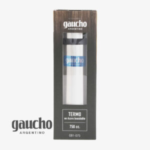 Termo de acero bala 0.75 l marca gaucho argentino