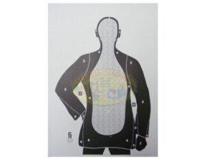 Blanco para práctica de tiro fbi 2 silueta carton marca irusta