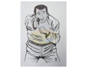 Blanco para práctica de tiro bad boy carton marca irusta