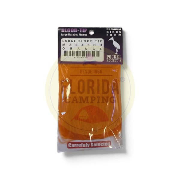 Large Blood Tip Marabou Pocket Rockets orange FC