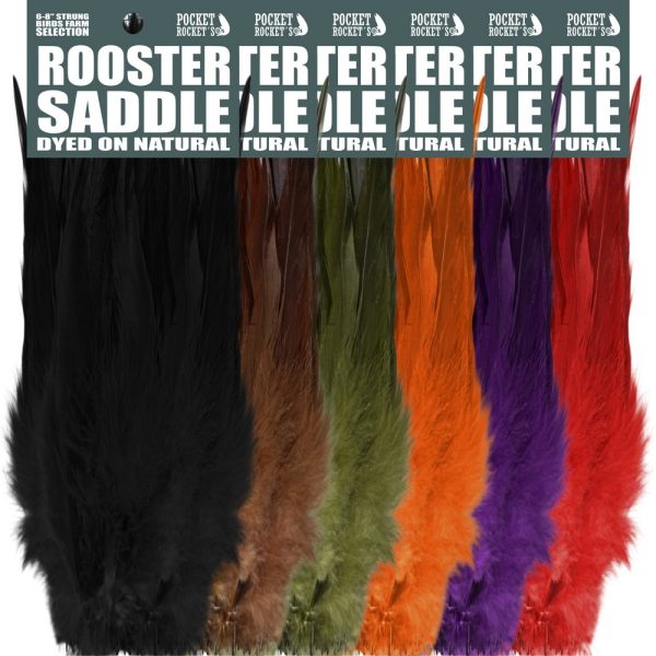 Rooster Saddle Dyed on natural Pocket Rockets -1