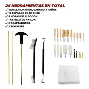 Kit de limpieza para armas 24 piezas-6