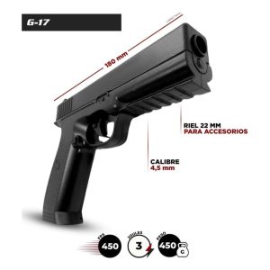 Pistola Glock G-17 CO2 Swat-3